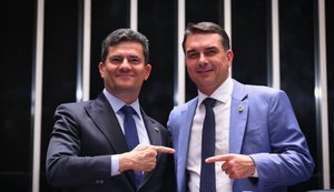 Sérgio Moro e Flávio Bolsonaro / Foto: reprodução/redes sociais