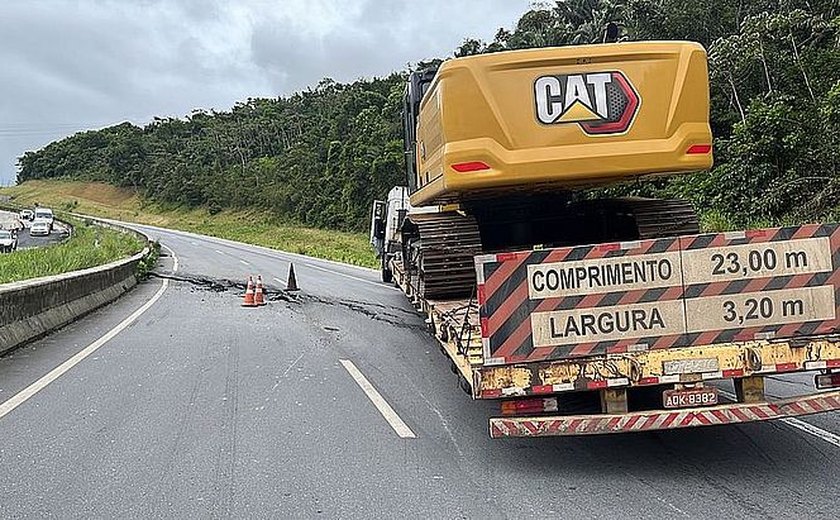 PRF volta a interditar trecho da BR-101 com rachaduras