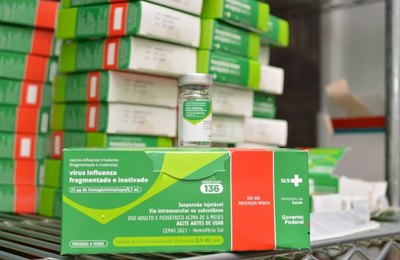 Saúde já distribuiu mais de 365 mil doses para a Campanha de Imunização contra a Influenza