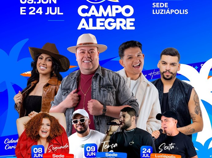 Confira a programação oficial das comemorações de 66 Anos de emancipação de Campo Alegre