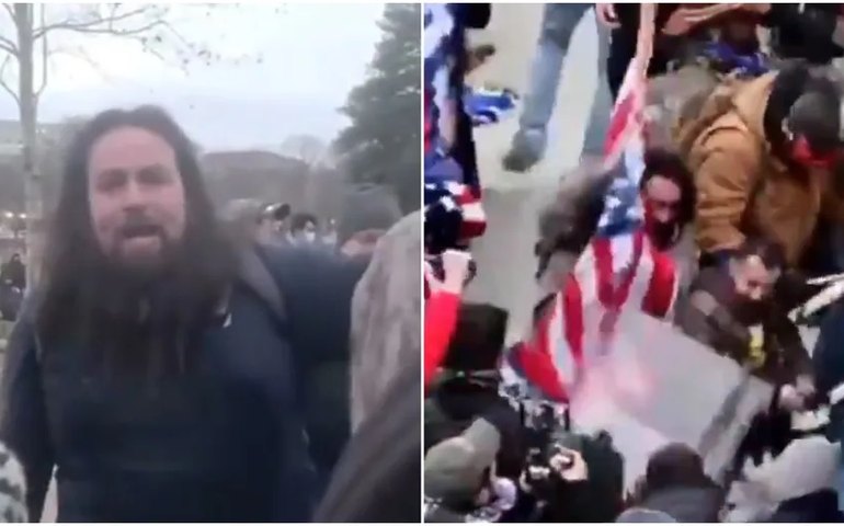 Ataque ao Capitólio: acusado de espancar policial com mastro de bandeira é condenado; vídeo