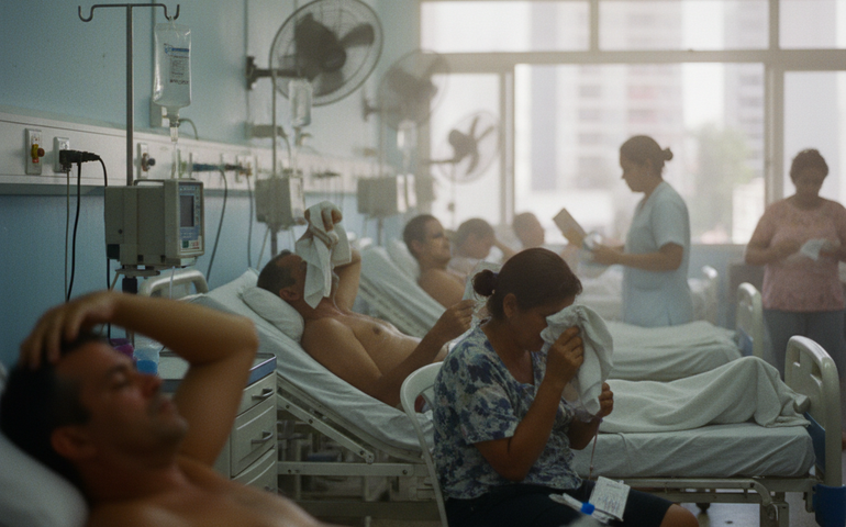 Pacientes enfrentam calor extremo por falha no ar-condicionado no Hospital Souza Aguiar