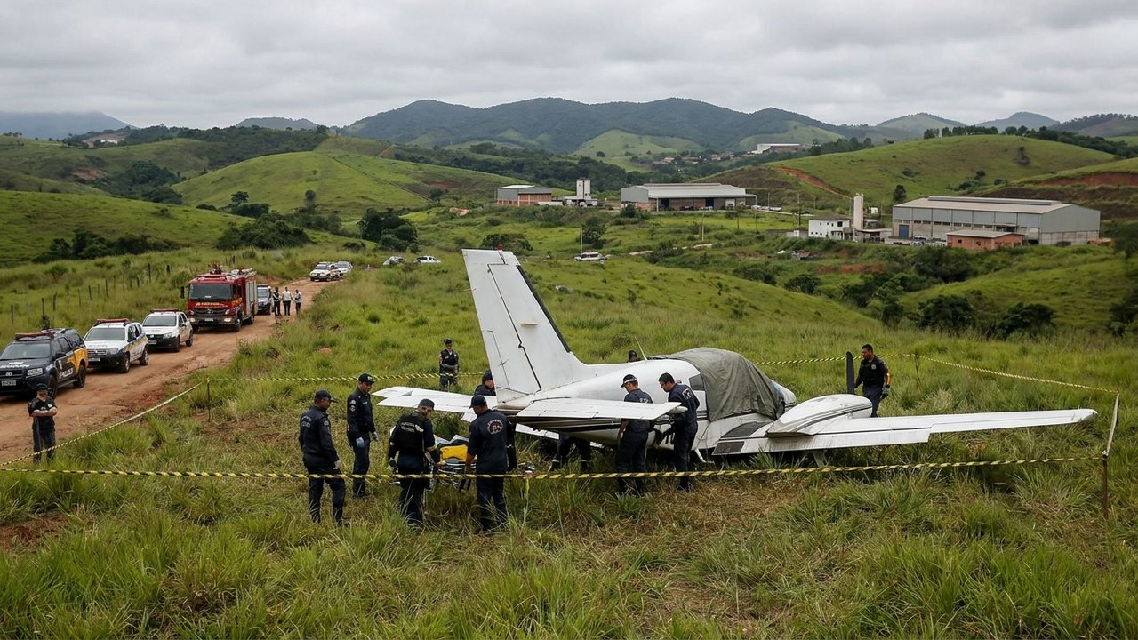 Aeronave da Polícia Militar cai em Minas Gerais; três pessoas morrem